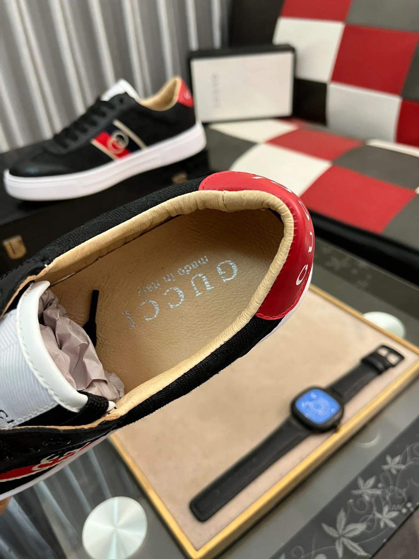 Men's shoes 💰400⌚️⌚️《Gucci*》The latest hot-selling casual shoes, top brand [seduce] luxury~purchase, top~quality. [Strong] The upper is made of imported breathable mesh with material ➕ breathable sports lining (•) and fine workmanship. Original personalized fashionable soft rubber wear-resistant outsole, size: 38-443⃣️colors available